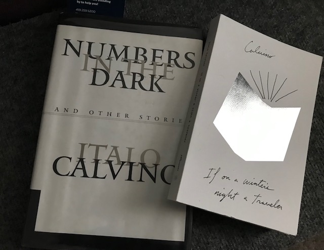 Learn about new authors (or old authors that you're just discovering). Photo of books by Italo Calvino.